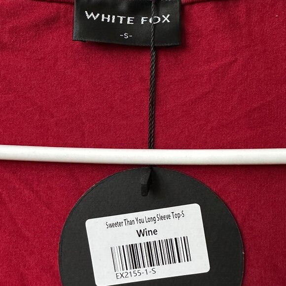 NWT White Fox Boutique Sweeter Than You Long Sleeve Top Wine Size Small - Picture 8 of 9